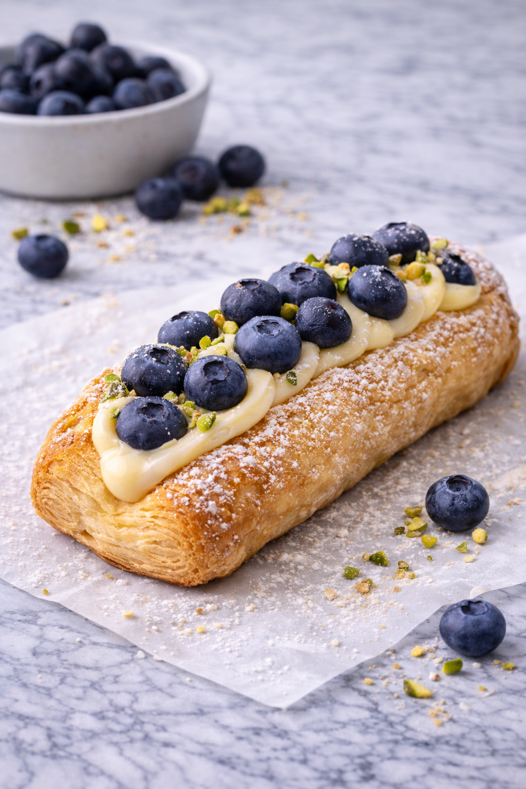 Blueberry Cream Finger Cookie